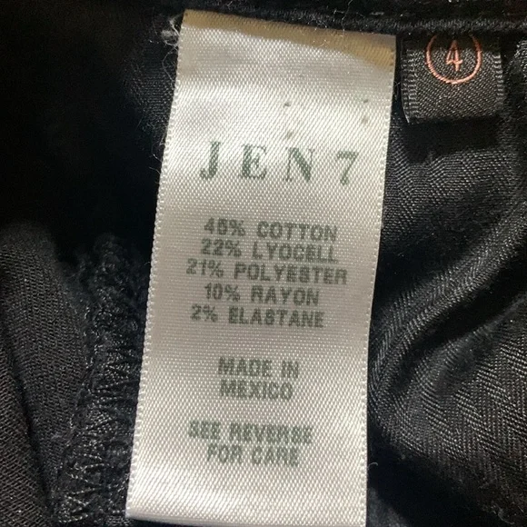 Jen7 by 7 For All Mankind smooth Black Ankle Skinny Jeans‎ Size 4 mid rise - Picture 8 of 11